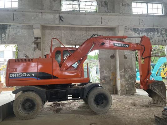 Умный контроль Использованный экскаватор DH150W-7 Доусан колесный экскаватор 2012 год