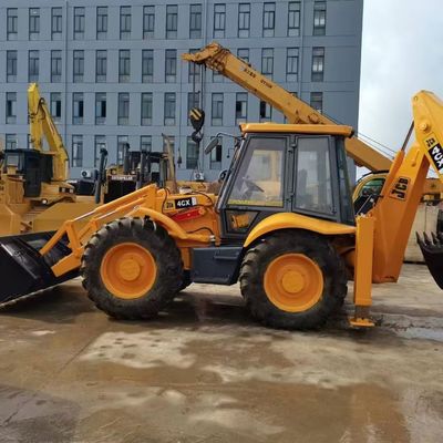 JCB 4CX буровой погрузчик вторых рук энергосберегающий с высокой мощностью
