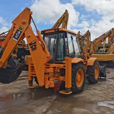 JCB 4CX буровой погрузчик вторых рук энергосберегающий с высокой мощностью