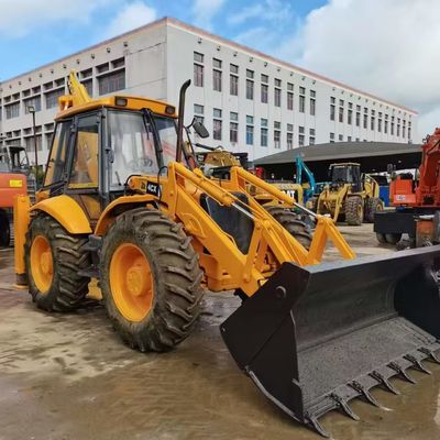 JCB 4CX буровой погрузчик вторых рук энергосберегающий с высокой мощностью