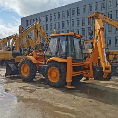 JCB 4CX буровой погрузчик вторых рук энергосберегающий с высокой мощностью