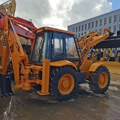 JCB 4CX буровой погрузчик вторых рук энергосберегающий с высокой мощностью