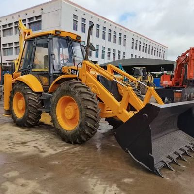JCB 4CX буровой погрузчик вторых рук энергосберегающий с высокой мощностью