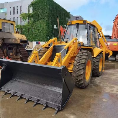 JCB 4CX буровой погрузчик вторых рук энергосберегающий с высокой мощностью