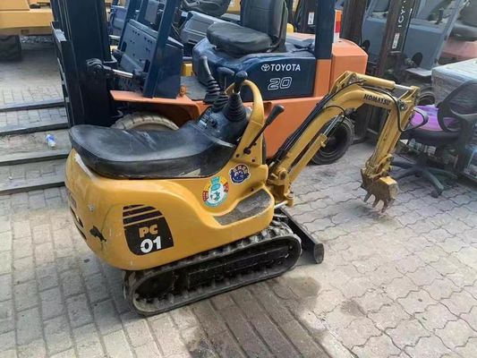 PC01 Оригинальный цвет Использованный мини экскаватор Komatsu для работы в помещении