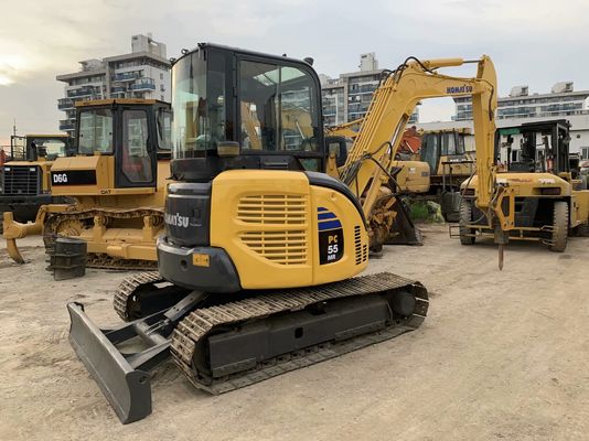Komatsu PC55MR-2 Использованный экскаватор Япония Мини размер с гидравлическим молотком