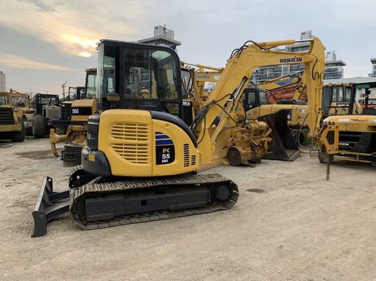 Komatsu PC55MR-2 Использованный экскаватор Япония Мини размер с гидравлическим молотком
