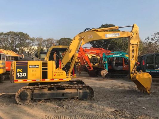 Энергосбережение Использованный Komatsu PC130 6 Crawler Высокая стабильность Оригинальный цвет