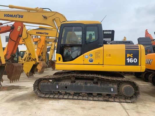 Япония Komatsu PC160LC-7 мини-кралер экскаватор подержанный с мощным двигателем
