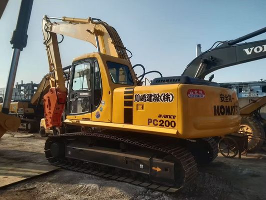 Япония Используется Komatsu PC220 6 экскаватор Простая работа с гидравлическим молотком