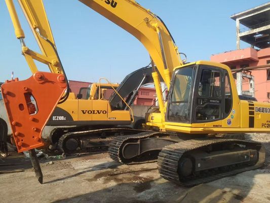 Япония Используется Komatsu PC220 6 экскаватор Простая работа с гидравлическим молотком