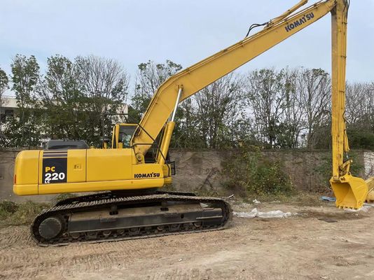 Оригинальная Япония Использованный экскаватор Komatsu PC220-7 Crawler с 18-метровой длинной рукой