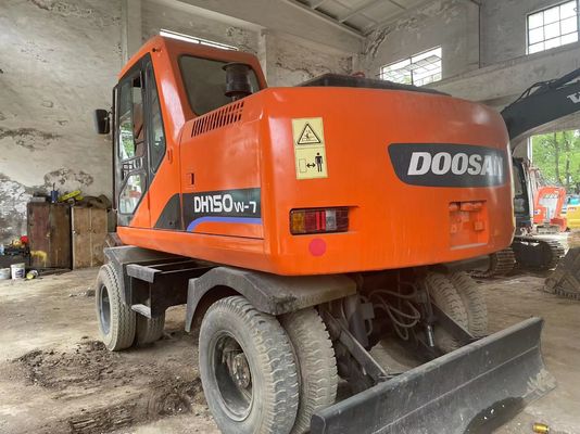 Умный контроль Использованный экскаватор DH150W-7 Доусан колесный экскаватор 2012 год