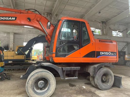 Умный контроль Использованный экскаватор DH150W-7 Доусан колесный экскаватор 2012 год