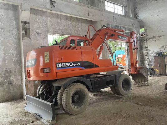 Умный контроль Использованный экскаватор DH150W-7 Доусан колесный экскаватор 2012 год