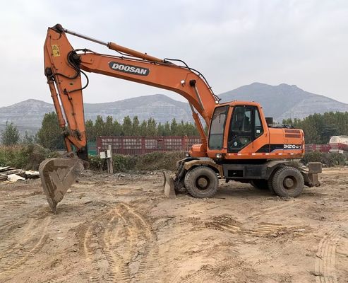 Оригинальный цвет Использованный экскаватор на колесах Doosan DH210W-7 В хорошем состоянии/Пользованный экскаватор на колесах Doosan для продажи