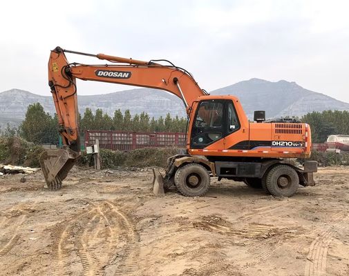 Оригинальный цвет Использованный экскаватор на колесах Doosan DH210W-7 В хорошем состоянии/Пользованный экскаватор на колесах Doosan для продажи