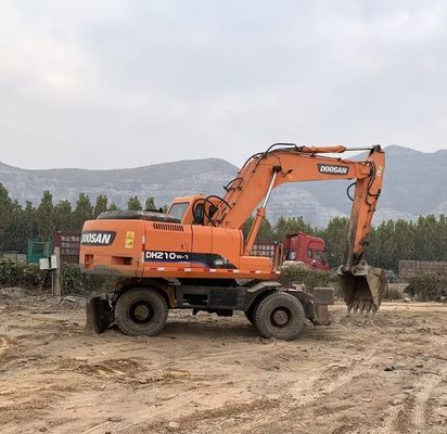 Оригинальный цвет Использованный экскаватор на колесах Doosan DH210W-7 В хорошем состоянии/Пользованный экскаватор на колесах Doosan для продажи
