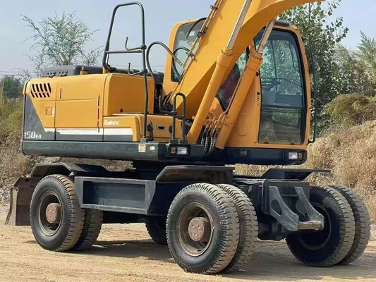 Hyundai R150W-9 Использованный колесный экскаватор 2015 Высокая точность для строительства