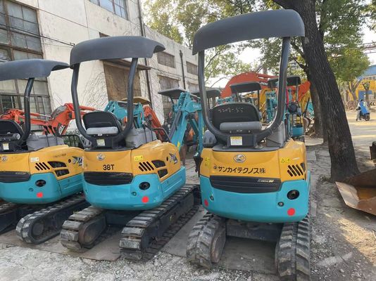 Оригинальный цвет Использованный экскаватор Kobelco U17 высокая эффективность для работы в помещении