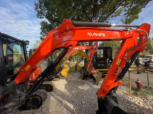 Переокрашивание цвета использованный Кубота KX163-5 мини-кралер экскаватор в отличном состоянии/Кубота экскаватор с EPA двигателем и качающейся рукой
