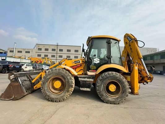 Оригинальное британское подержанное JCB 4CX буровое погрузчики с четырьмя в одном ведрах / Подержанное JCB буровое погрузчики горячая продажа