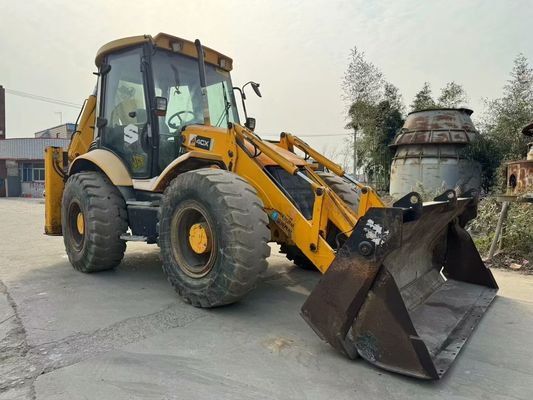 Оригинальное британское подержанное JCB 4CX буровое погрузчики с четырьмя в одном ведрах / Подержанное JCB буровое погрузчики горячая продажа