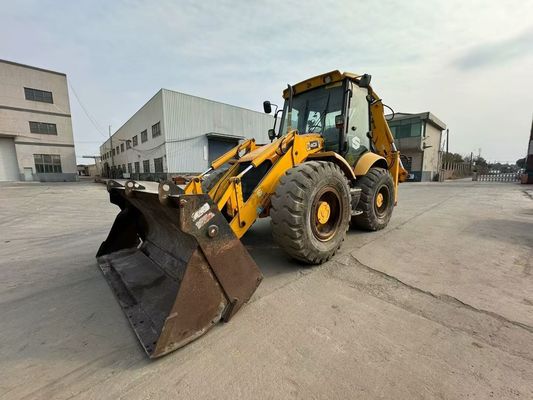 Оригинальное британское подержанное JCB 4CX буровое погрузчики с четырьмя в одном ведрах / Подержанное JCB буровое погрузчики горячая продажа