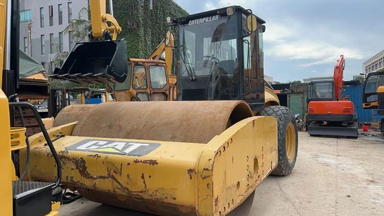 Оригинальный цвет Использованный Caterpillar CS-683E Single Drum Road Roller В отличном состоянии