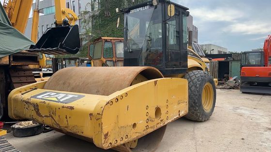 Оригинальный цвет Использованный Caterpillar CS-683E Single Drum Road Roller В отличном состоянии