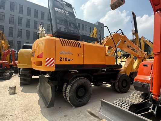 Оригинальный корейский колесный экскаватор Hyundai R210W-7 в отличном состоянии