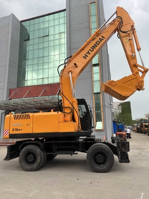 Оригинальный корейский колесный экскаватор Hyundai R210W-7 в отличном состоянии
