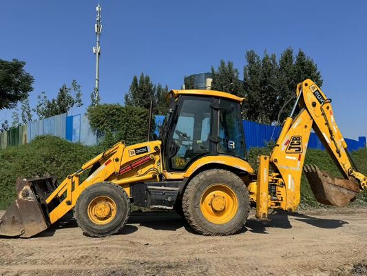 Оригинальный цвет JCB 3CX Б/у экскаватор-погрузчик с приводом на 4 колеса