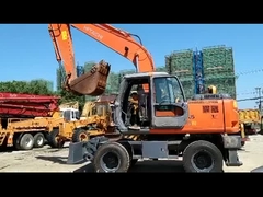 Оригинальный цвет Использованный экскаватор на колесах Hitachi ZX160W В хорошем состоянии